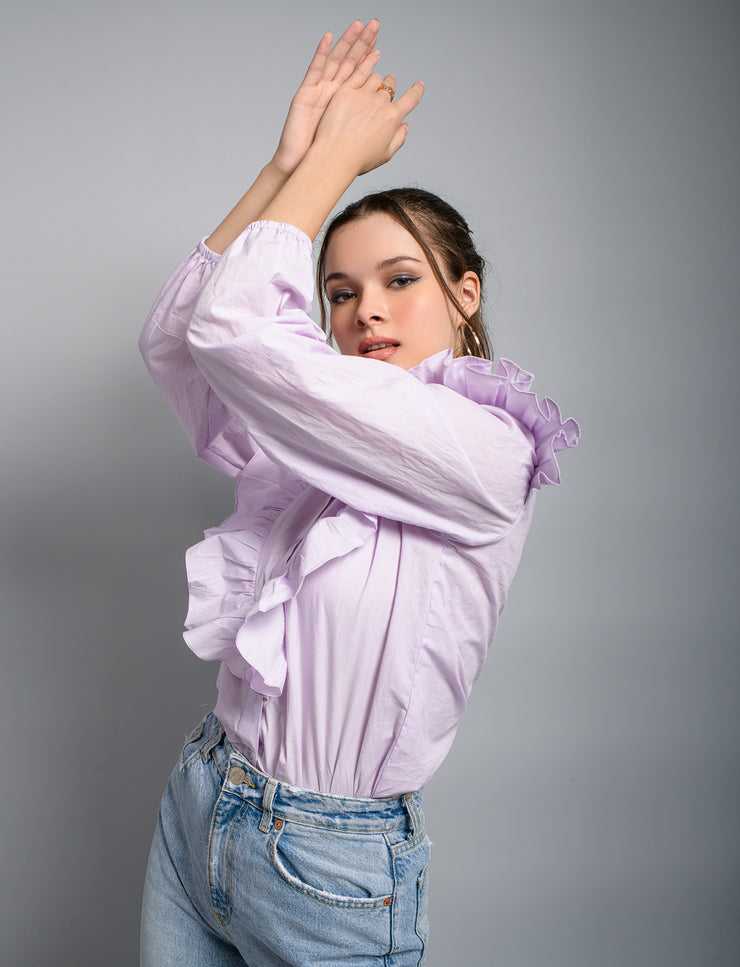 lilac cotton shirt